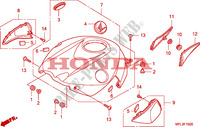 TANK COVER для Honda CBR 1000 RR FIREBLADE ORANGE 2010