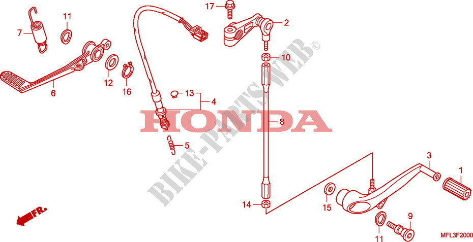 PEDAL для Honda CBR 1000 RR FIREBLADE ABS 2010