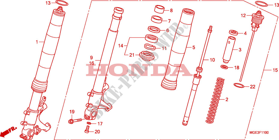 FRONT FORK для Honda VFR 1200 DCT 2011
