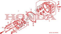 REAR TRANSMISSION CASE для Honda PAN EUROPEAN ST 1100 ABS 1992