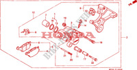 REAR BRAKE CALIPER для Honda CBR 600 F2 SUPER SPORT 1992