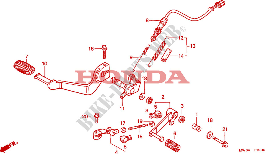 PEDAL для Honda SEVEN FIFTY 750 1999