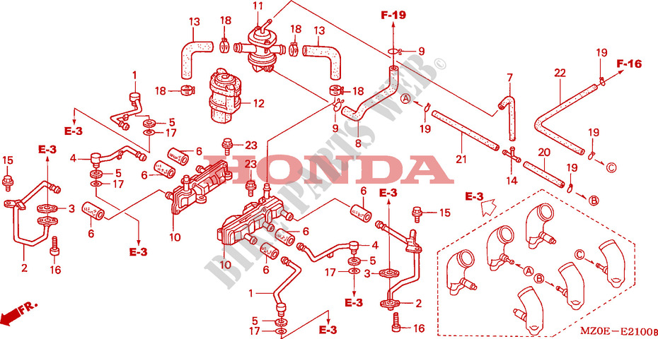 AIR INJECTION CONTROL VALVE для Honda VALKYRIE 1500 F6C DELUXE 2001