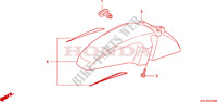 FRONT FENDER для Honda SH 125 R, REAR DRUM BRAKE, SPECIAL 2008