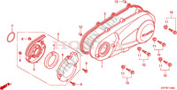 LEFT CRANKCASE COVER для Honda SH 125 R, REAR DRUM BRAKE 2008