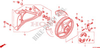 REAR WHEEL   SWINGARM для Honda SH 125 R, FREIN ARRIERE TAMBOUR 2008