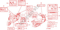 CAUTION LABEL для Honda SH 125 D REAR DRUM BRAKE 2009