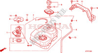 FUEL TANK для Honda SH 125 R, REAR DRUM BRAKE, TOP BOX 2010