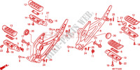 FOOTREST для Honda XL 1000 VARADERO ABS RED 2009