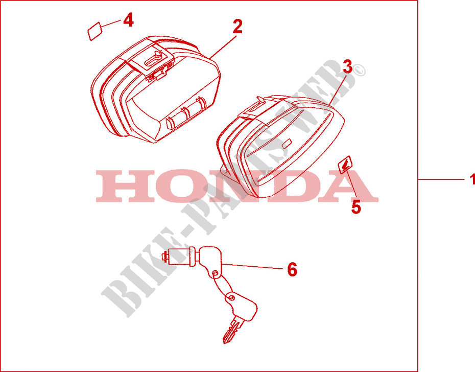 NARROW PANNIER SET для Honda XL 1000 VARADERO ABS 2009