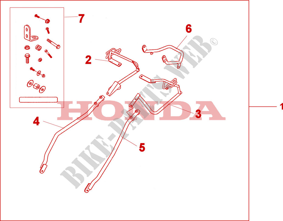 PANNIER STAY SET для Honda XL 1000 VARADERO ABS 2009