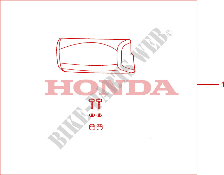 TOP BOX PILLION PAD (LOW) для Honda XL 1000 VARADERO ABS 2009