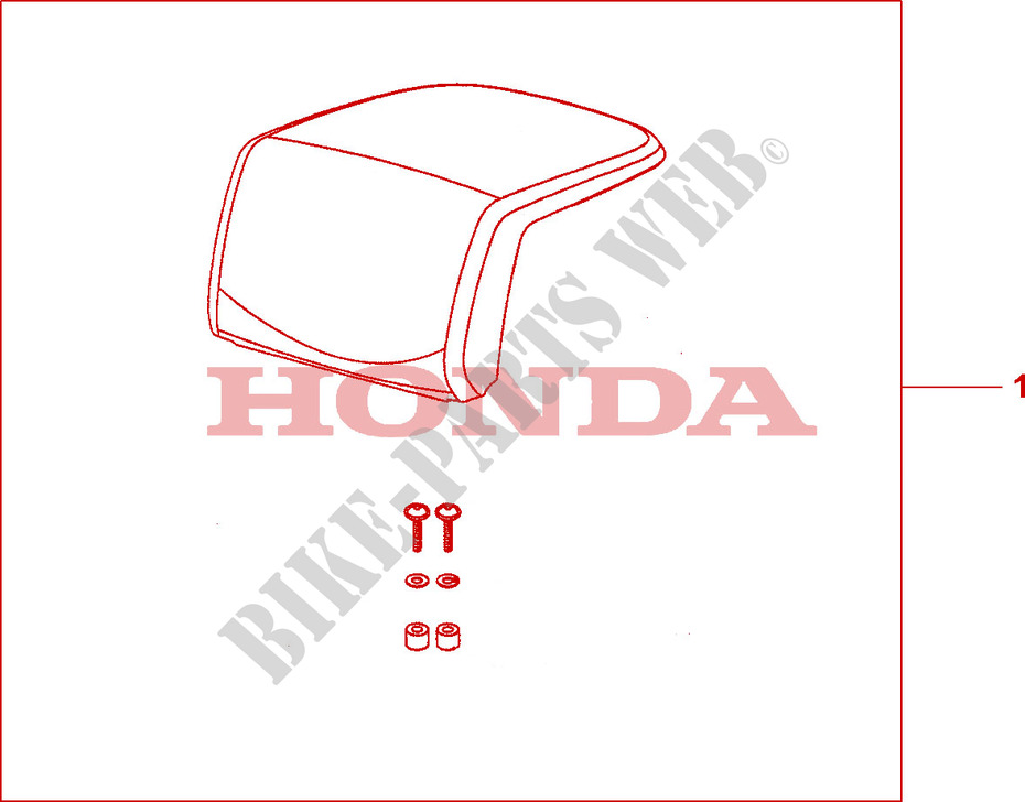 TOP BOX PILLION PAD (TOP) для Honda XL 1000 VARADERO ABS 2009