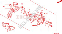 REAR BRAKE CALIPER  для Honda CB 600 F HORNET BLANC 2009