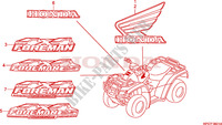 STICKERS для Honda FOURTRAX 500 FOREMAN 4X4 Electric Shift, Power Steering 2010