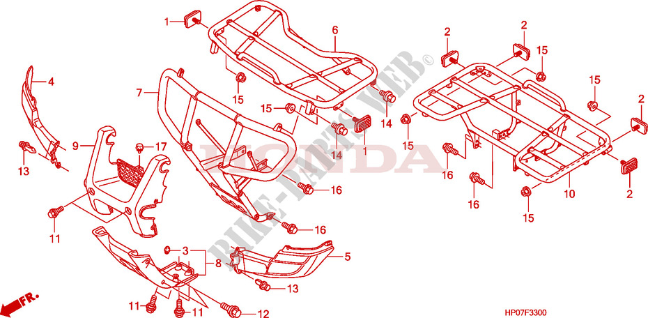 CARRIER для Honda FOURTRAX 500 FOREMAN 4X4 Power Steering 2011