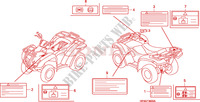 CAUTION LABEL для Honda FOURTRAX 420 RANCHER 4X4 PS 2009
