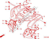 FRONT FENDER для Honda FOURTRAX 420 RANCHER 4X4 Manual Shift 2009