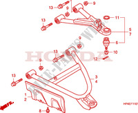 FRONT SUSPENSION ARM (4WD) для Honda FOURTRAX 420 RANCHER 4X4 PS RED 2010