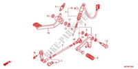 MAIN STAND   BRAKE PEDAL для Honda DEAUVILLE 700 ABS 2012