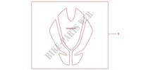 TANK PAD TULIP SHAPE для Honda DEAUVILLE 700 ABS 2012