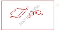 HONDA U LOCK (TYPE M) для Honda SH 125 R WHITE SPECIAL 2ED 2012