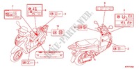 CAUTION LABEL (1) для Honda SH 125 R BLANC SPECIAL 2F 2012