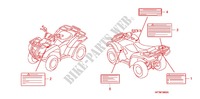 CAUTION LABEL (1) для Honda FOURTRAX 420 RANCHER 4X4 AT PS 2012