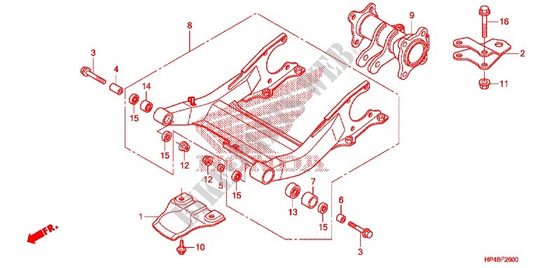 SWINGARM   CHAIN CASE для Honda FOURTRAX 420 RANCHER 4X4 Electric Shift CAMO 2012