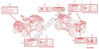 CAUTION LABEL (1) для Honda FOURTRAX 500 FOREMAN RUBICON Power Steering 2012