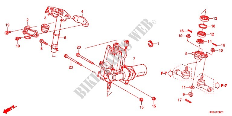 STEERING SHAFT (TRX500FPA) для Honda FOURTRAX 500 FOREMAN RUBICON Power Steering 2012