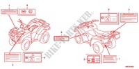 CAUTION LABEL (1) для Honda FOURTRAX 500 FOREMAN 4X4 Power Steering 2012