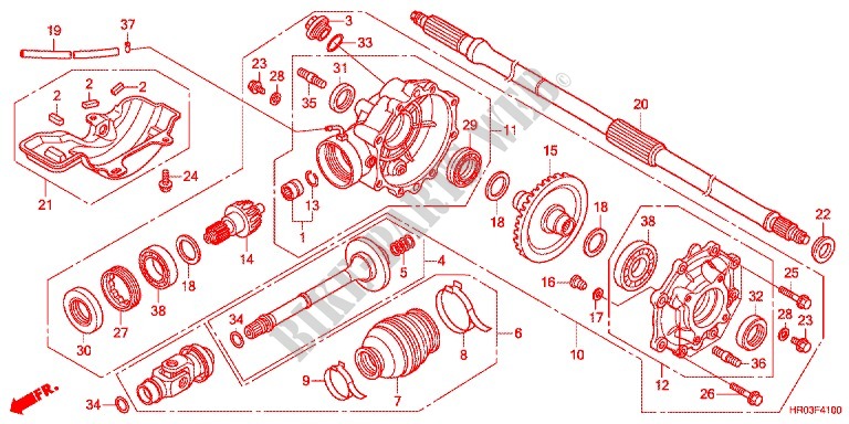 SWINGARM   CHAIN CASE для Honda FOURTRAX 500 FOREMAN 4X4 Power Steering 2012