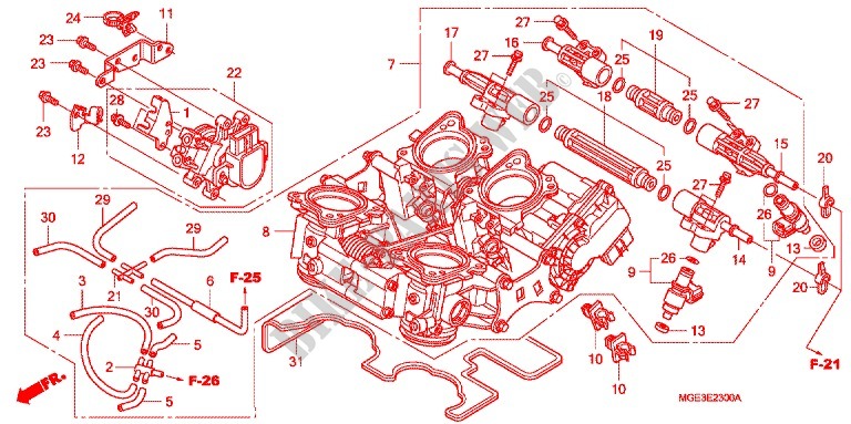 THROTTLE BODY для Honda VFR 1200 DCT 2012