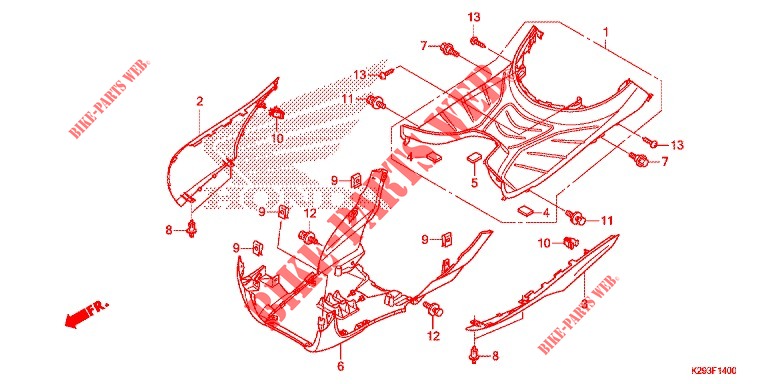 FLOOR PANEL   SIDE SKIRT для Honda SH MODE 125 2014