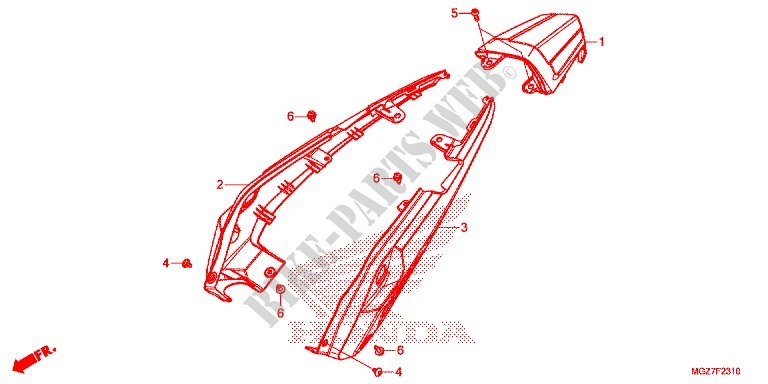 SEAT   REAR COWL для Honda CB 500 X ABS 2014