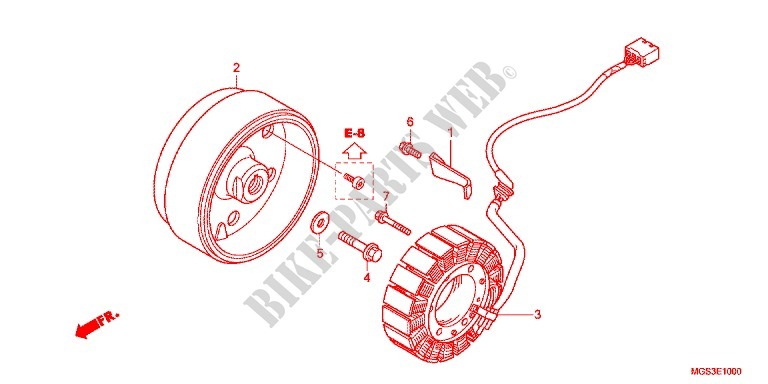 LEFT CRANKCASE COVER   ALTERNATOR (2) для Honda NC 700 X ABS DCT 2013