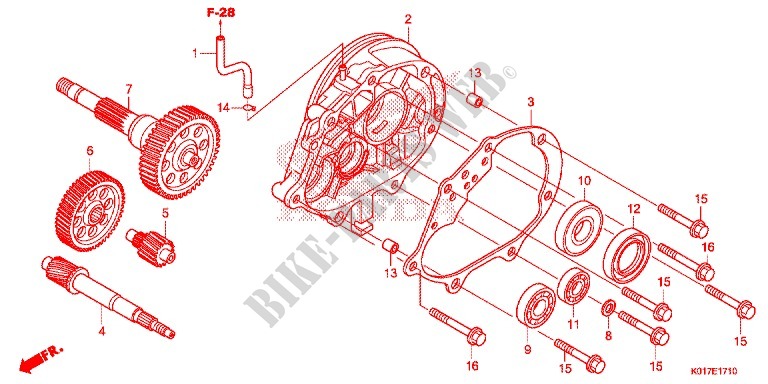 GEARBOX для Honda SH 150 ABS D 2013
