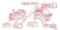 CAUTION LABEL (1) для Honda FOURTRAX 420 RANCHER 4X4 Electric Shift RED 2013