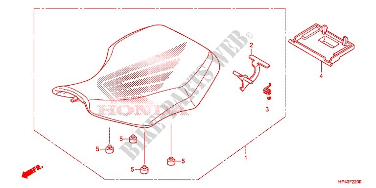SINGLE SEAT (2) для Honda FOURTRAX 420 RANCHER 4X4 PS 2013