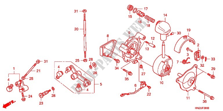 GEAR LEVER для Honda FOURTRAX 500 FOREMAN RUBICON Power Steering 2013