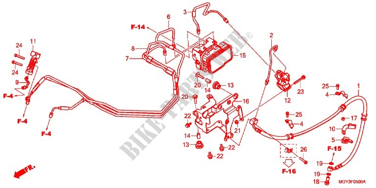 FRONT BRAKE MASTER CYLINDER   ABS MODULATOR для Honda CROSSRUNNER 800 2013