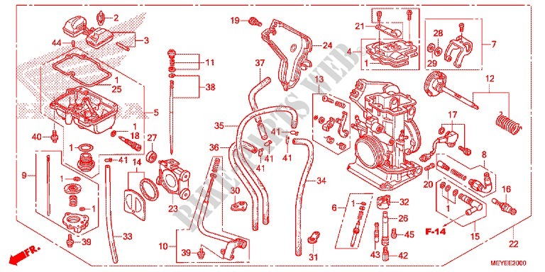 CARBURETOR (2) для Honda CRF 450 X 2014
