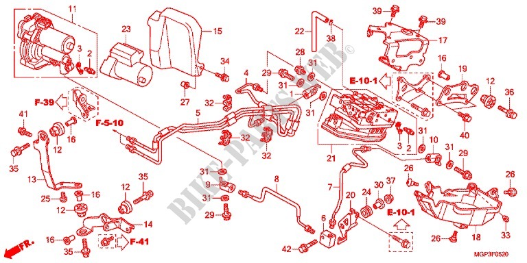 FRONT ABS UNIT для Honda CBR 1000 RR ABS WHITE 2014