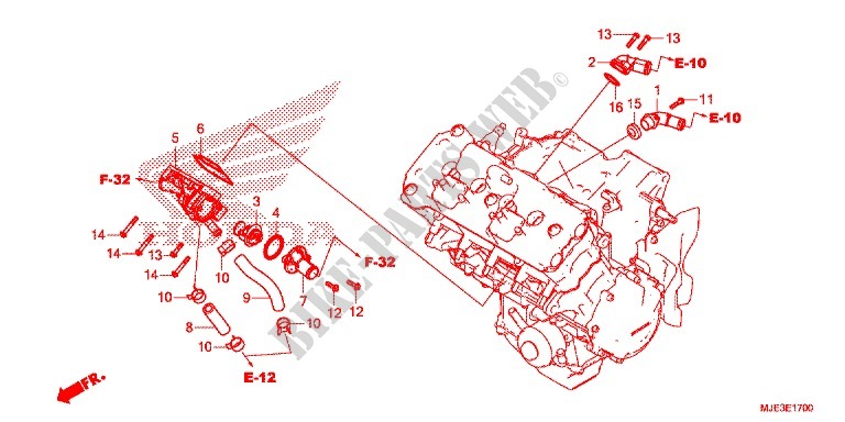 THERMOSTAT для Honda CBR 650 F TRICOLOR 2015