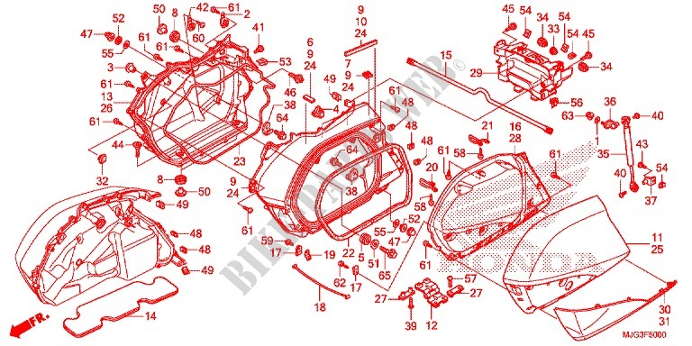 SADDLEBAG для Honda F6B 1800 BAGGER 2014