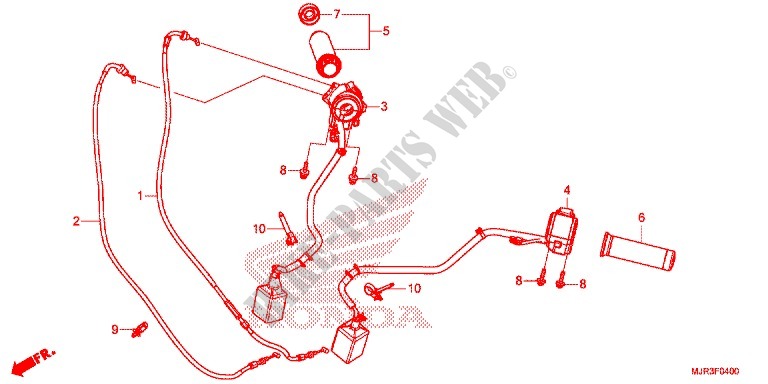HANDLE SWITCH   CABLE   GRIP для Honda GOLD WING 1800 F6C 2015