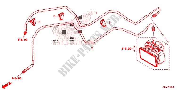 REAR BRAKE HOSE   BRAKE PIPE для Honda CB 500 X ABS 2015