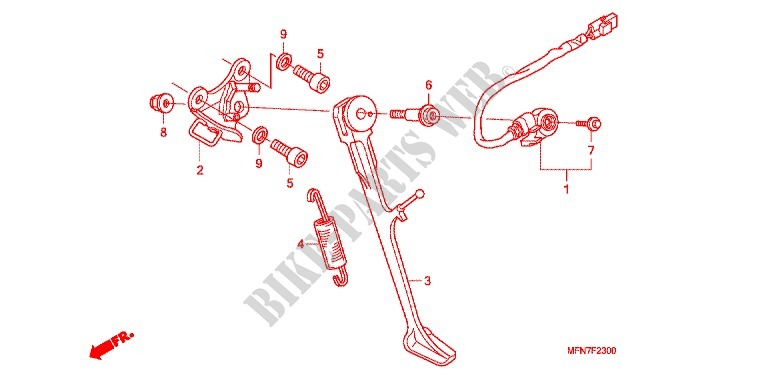 MAIN STAND   BRAKE PEDAL для Honda CB 1000 R ABS 2010