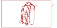 LEATHER BACKREST BAG для Honda VT 750 S NOIRE 2011